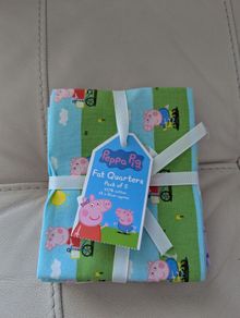 Peppa pig fabric - 5 cotton fat quarters