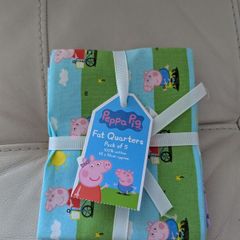 Peppa pig fabric - 5 cotton fat quarters
