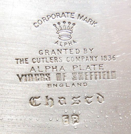 Viners  Silver Alpha Plated Oval Vintage Tray Chased Gallery