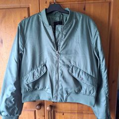 Ladies Pull and Bear khaki bomber jacket