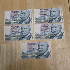 Selection Of Irish C Series Douglas Hyde 50 Pound Notes