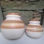 Vintage pottery canisters with Cork lids Image 8