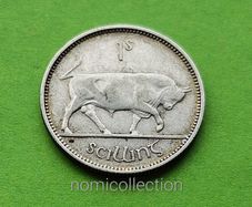 Ireland 1940 year Silver Shilling Low Mintage.