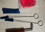 Piano tuning kit includes tuning key and others as pictured