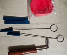 Piano tuning kit includes tuning key and others as pictured