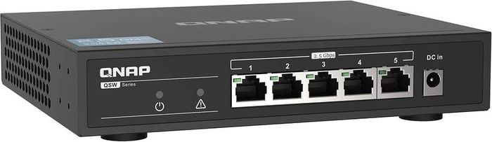 QNAP QSW-1105-5T, 5 port 2.5Gbps auto negotiation (2.5G/1G/100M), unmanaged switch, Broadcom Chipset Embedded