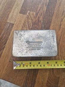 Antique  Commeration Box H.M.S  Britannia 1897