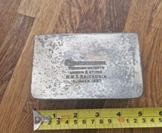 Antique  Commeration Box H.M.S  Britannia 1897