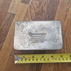 Antique  Commeration Box H.M.S  Britannia 1897