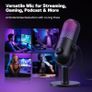USB Microphone for PC Gaming: Condenser Microphone RGB with Stand Mic - Recording Mic for Computer & Laptop with Quick Mute - Desk Podcast Mic for Podcast & Singing & Streaming & Youtube Black Image 7