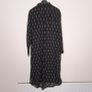 Sofie Schnoor Black Sheer Lightning Bolt Pattern Long Sleeve Midi Shirt Dress Size M Image 9