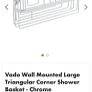Shower basket corner. Vado Large size. See photos for dimensions Image 5