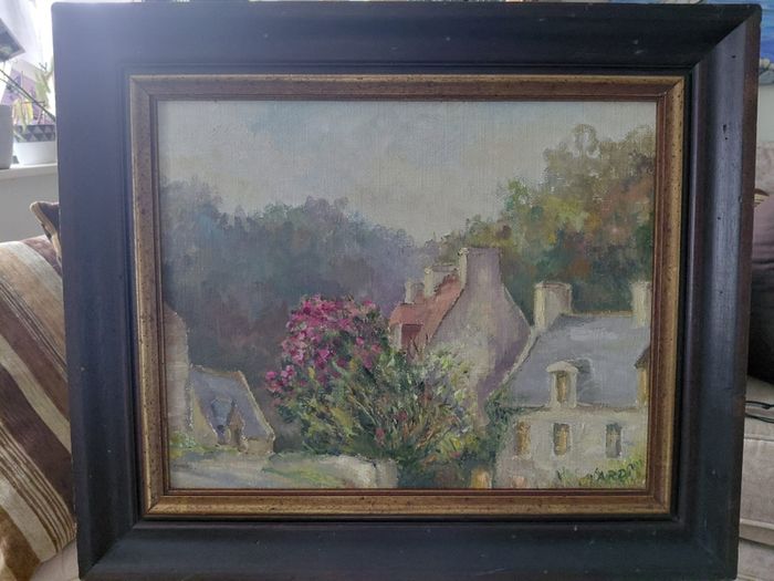 antique Beautiful French oil on canvas 45 x 52cm