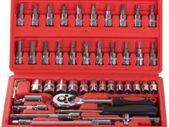 New 46 Pcs DIY Tool Set Screwdrivers Torx Hex Key Socket Wrench Bar Case #1440