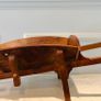 Signed 1987 Handcrafted Irish Yew Wood Miniature Wheelbarrow Image 3