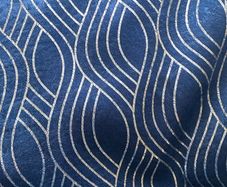 2 pairs of blue velvet eyelet curtains
