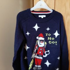 Boys Bluezoo christmas jumper with lights 6-7 years