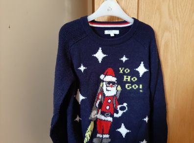 Boys Bluezoo christmas jumper with lights 6-7 years