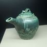 Rare Handmade Green Glazed Teapot Ireland Image 4