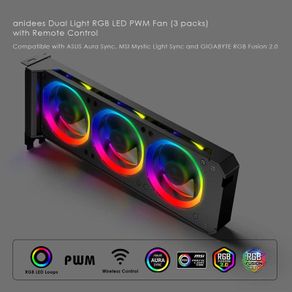 Anidees Graphic Card Cooler 3 x80mm PWM fan