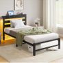 3ft Single Bed Frame with Charging Station and LED Lights Image 3