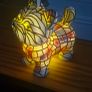 Stained glass terrier dog table lamp Image 3