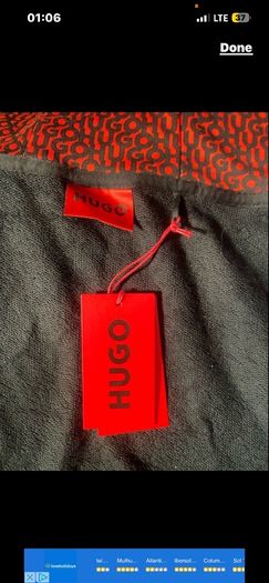 Hugo boss cotton hoodie zip up size XXL brand new with tag