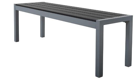 Outdoors: Garden, Balcony or Terrace Aluminium Bench with Poly Wood Surface