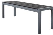 Outdoors: Garden, Balcony or Terrace Aluminium Bench with Poly Wood Surface