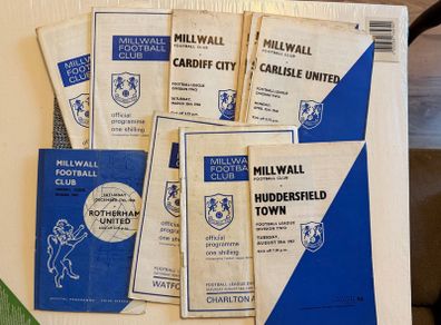 Millwall Football Club. Collection of Vintage Match Programmes. 1960's and 1970's.