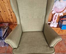 Green ikea wing armchair