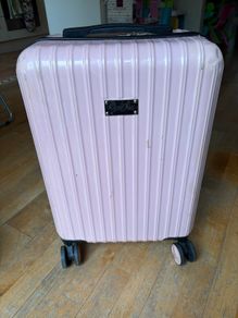 Pink midium size suitcase