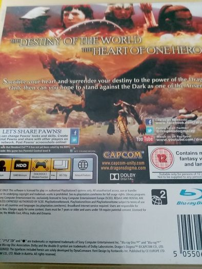 Dragon s Dogma PlayStation 3 Ps3 Games Original