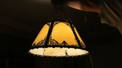 Antique Mother of Pearl Lampshade