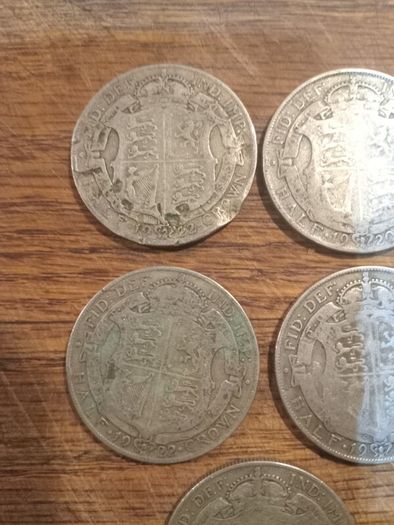5X GeorV .500 halfcrowns.