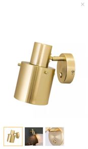 Brass wall lamp plug in