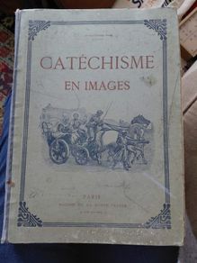 Vintage Catechisme en inages book of illustrations Paris 1927