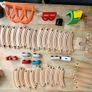 72 Piece Wooden train set, trains, tracks , bridges, blocks and stations Image 2