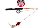 Pet Nova Cat Telescopic Rod With Reel Fish Toy