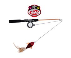 Pet Nova Cat Telescopic Rod With Reel Fish Toy