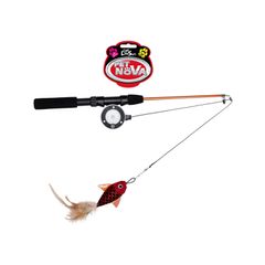 Pet Nova Cat Telescopic Rod With Reel Fish Toy