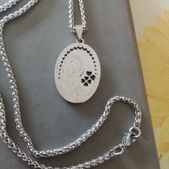Precision cut Blessed Virgin pendant