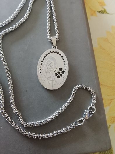Precision cut Blessed Virgin pendant
