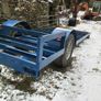 Renault tractor 90 34 steel tipping trailer low lo Image 9