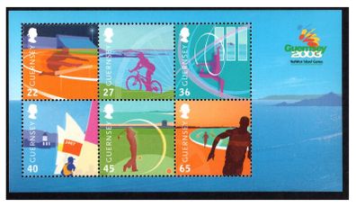 2003 Guernsey Island Games Commemorative Stamps  Miniature Sheet Mint Never Hinged (MNH)