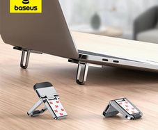 Baseus Foldable Laptop Stand Portable Notebook Support Base Holder Adjustable Riser Cooling Bracket Universal for Laptop Tablet