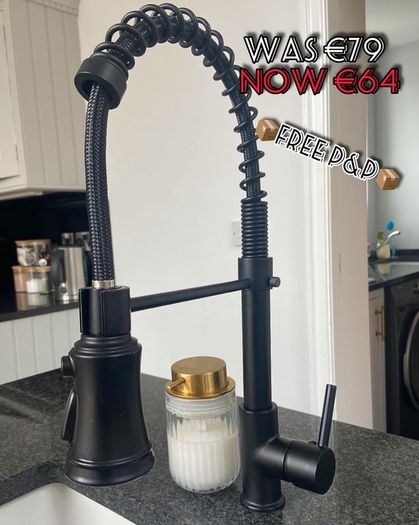 NEW SALE | Kitchen Tap, Kitchen Sink Mixer Tap with 360 Degree Swivel Pull Down Sprayer