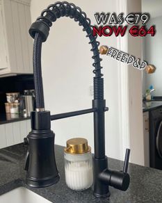 NEW SALE | Kitchen Tap, Kitchen Sink Mixer Tap with 360 Degree Swivel Pull Down Sprayer