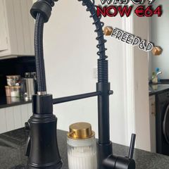 NEW SALE | Kitchen Tap, Kitchen Sink Mixer Tap with 360 Degree Swivel Pull Down Sprayer