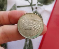 1961 Italy Silver 500 Lire Coin